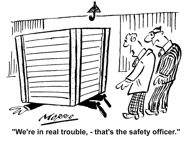 Safety officer cartoon